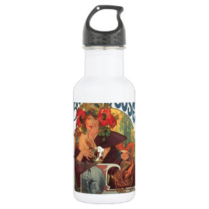 Vintag Art Nouveau Alphonse Mucha Trinkflasche