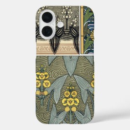 Vintag Art Nouveau Arrowhead Garden Blume iPhone 16 Hülle