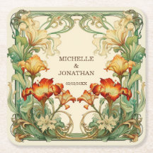 Vintag Art Nouveau Botanical Mucha Vielen Dank