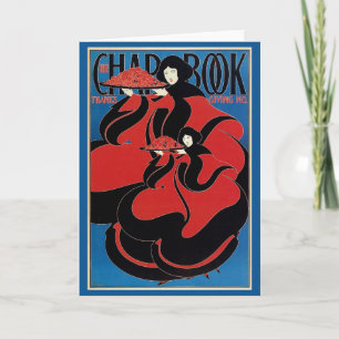 Vintag Art Nouveau Chap Book Erntedank Feiertagskarte