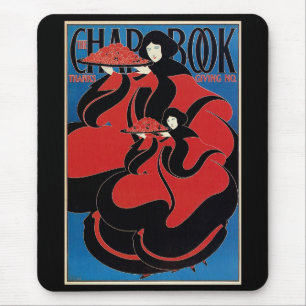 Vintag Art Nouveau Chap Book Erntedank Mousepad