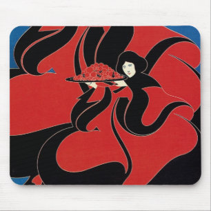 Vintag Art Nouveau Chap Book Erntedank Mousepad