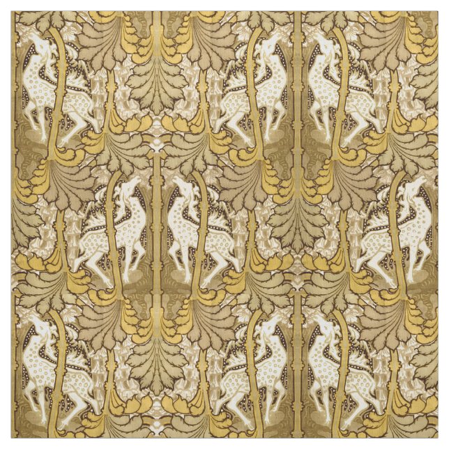 Vintag Art Nouveau Deer Pattern Stoff (Muster)