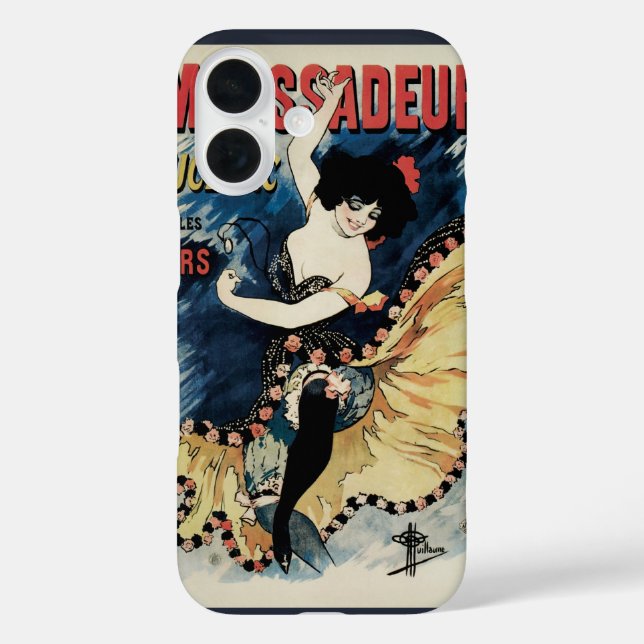 Vintag Art Nouveau Flamenco Dancer, Botschafter Case-Mate iPhone Hülle (Rückseite)