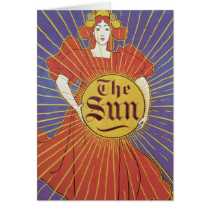 Vintag Art Nouveau, New York Sun Newspapier