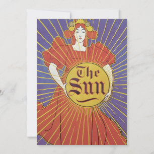 Vintag Art Nouveau, New York Sun Newspapier