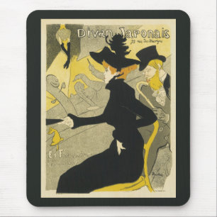 Vintag Art Nouveau Nightclub Café, Divan Japonais Mousepad