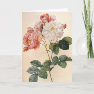 Vintag Art Rose Blume Grußkarte Karte