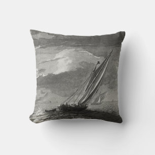 Vintag Art Sailboat Themenwirbel Kopfkissen Kissen