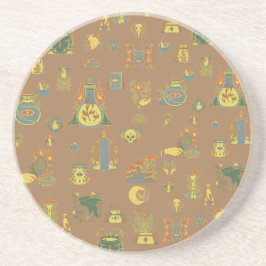 Vintag Art Witchy Getränkeuntersetzer