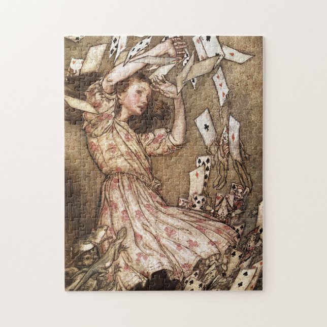 Vintag Arthur Rackham Alice im Wunderland Art Puzzle (Vertikal)