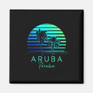 Vintag Aruba Beach Vibes Vacation Souvenir Magnet