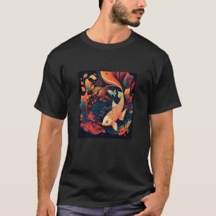 Vintag-Asiatisch Koi Carp Nishikigoi Koi Fis T-Shirt