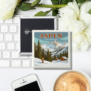 Vintag Aspen Colorado Button