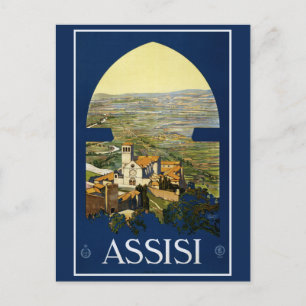 Vintag Assisi Italien Postkarte