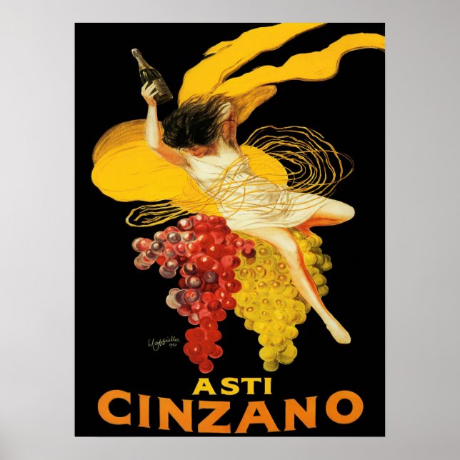 Vintag Asti Cinzano von Cappiello Poster (Vorne)