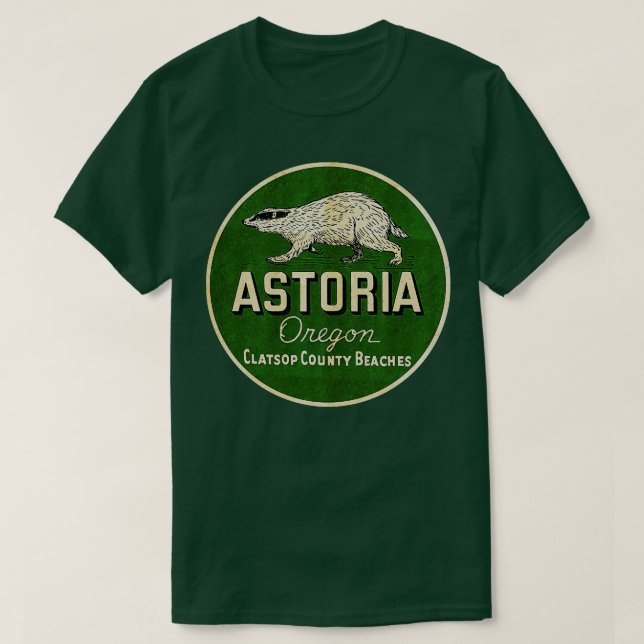 Vintag Astoria Oregon T-Shirt (Design vorne)