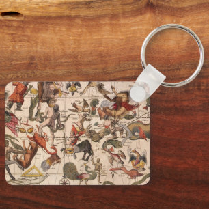 Vintag Astronomie, Star Map von Johannes van Keule Schlüsselanhänger