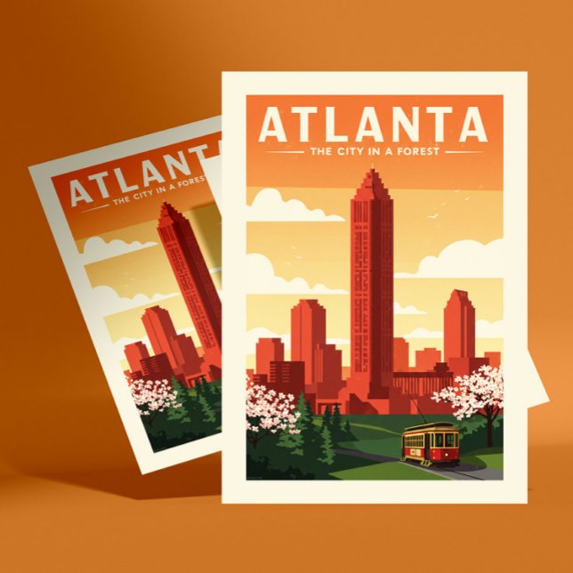 Vintag Atlanta Postkarte (Von Creator hochgeladen)