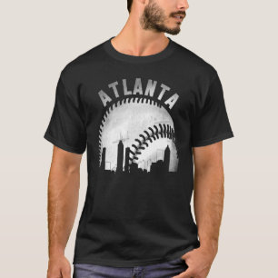 Vintag Atlanta Skyline City Baseball T-Shirt