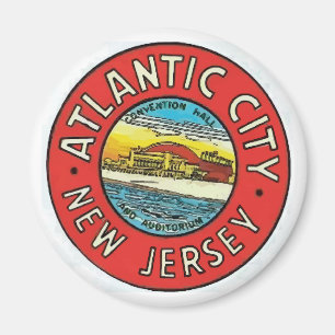 Vintag Atlantic City NJ Magnet