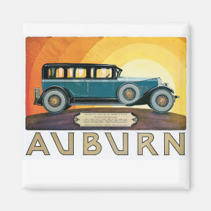 Vintag Auburn Motors Sunburst Ad Magnet