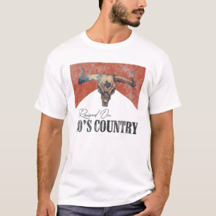 Vintag aufgewachsen auf Country Music Bull Skull 9 T-Shirt