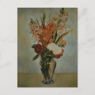 Vintag Auguste Renoir Pink Red Green Gladioli Postkarte