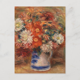 Vintag Auguste Renoir Yellow Pink Red Bouquet Feiertagspostkarte