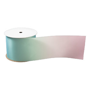 Vintag Aura Blau Pink Gradient Ombre Satinband