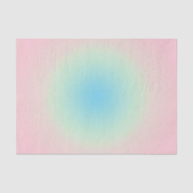 Vintag Aura Blau Pink Gradient Ombre Seidenpapier (Vorderseite)