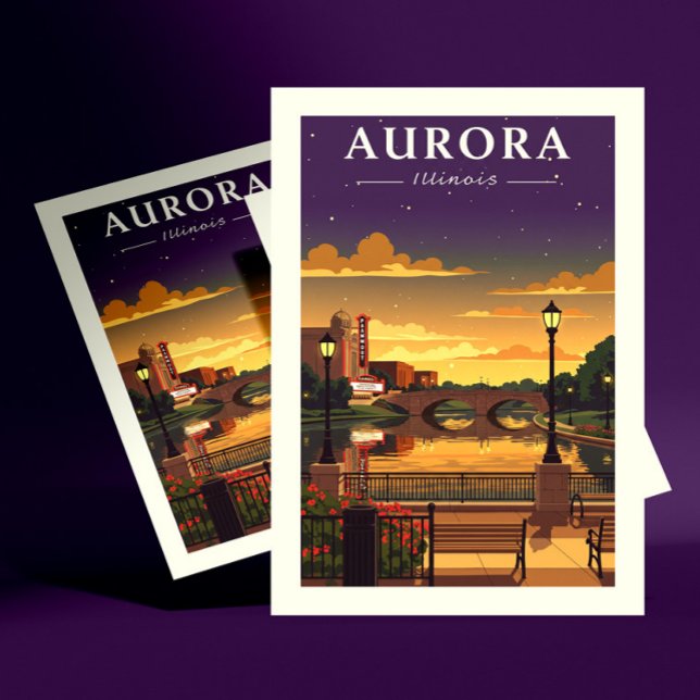 Vintag Aurora Illinois Postkarte (Von Creator hochgeladen)