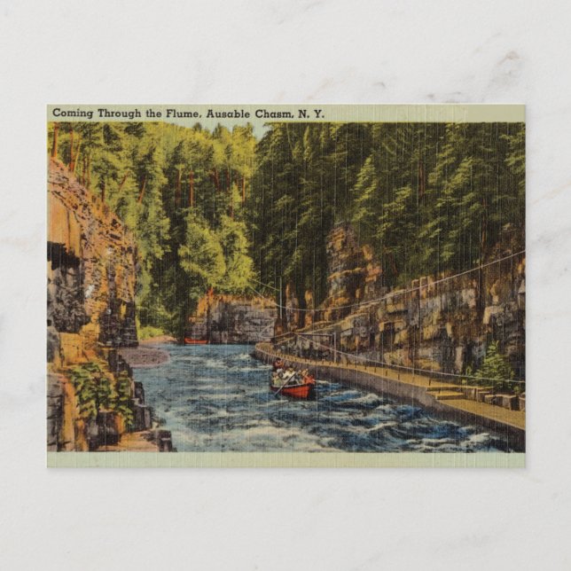 Vintag, Ausable, Chasm, New York Postkarte (Vorderseite)