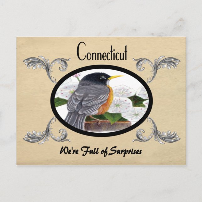 Vintag aussehen alte Postkartenverbindung Postkarte (Vorderseite)