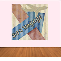 Vintag aussehen Beige Rot & Blau Abstrakte Bön Rei
