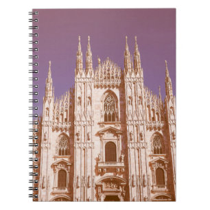 Vintag aussehende Mailänder Kathedrale alias Duomo Notizblock