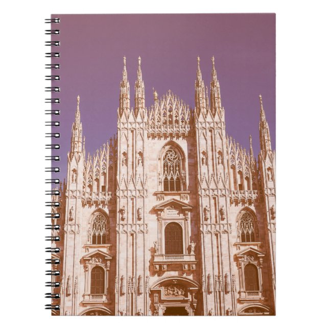Vintag aussehende Mailänder Kathedrale alias Duomo Notizblock (Vorderseite)