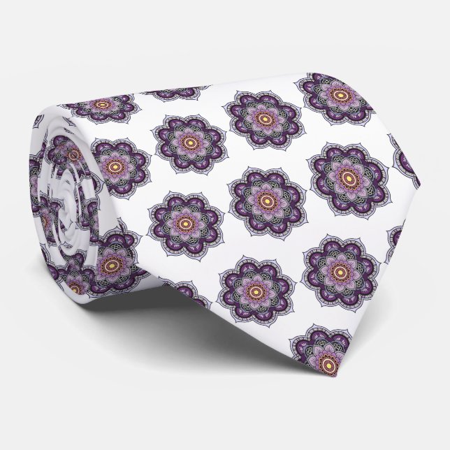 Vintag aussehender Mandala der 70er Jahre Krawatte (Gerollt)