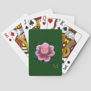 Vintag-aussehender, rosa, grüner Hintergrund Spielkarten