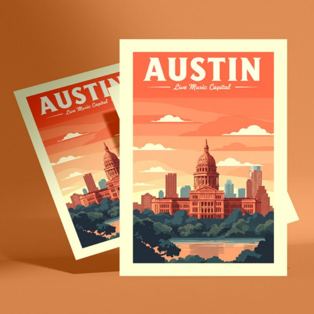 Vintag Austin Postkarte (Von Creator hochgeladen)