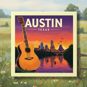 Vintag Austin Texas Fliese