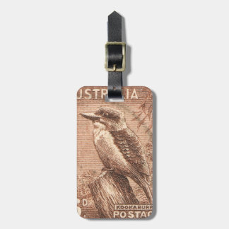 Vintag Australia Kookaburra Bird Gepäckanhänger
