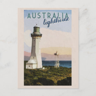 Vintag Australien Point senkrecht Leuchtturm Postkarte