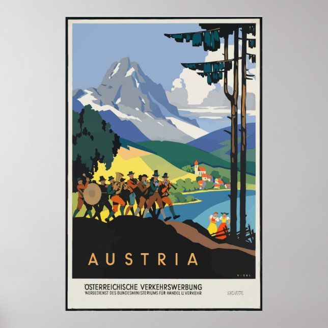 Vintag Austria Travel Classic Poster (Vorne)