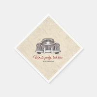Vintag, Auto, antike Autos, Cocktailpapier Napkins