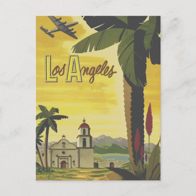 Vintag Aviation Los Angeles Postcard Postkarte (Vorderseite)