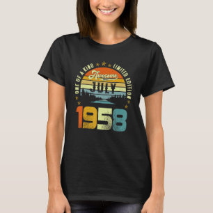 Vintag {B]Geburtstag Phantastisch seit Juli 1958 E T-Shirt