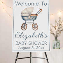 Vintag Baby Boy Baby Carriage Baby Dusche
