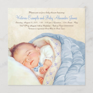 Vintag Baby Boy Dusche Einladung