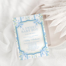 Vintag Baby Boy Dusche mit Bow